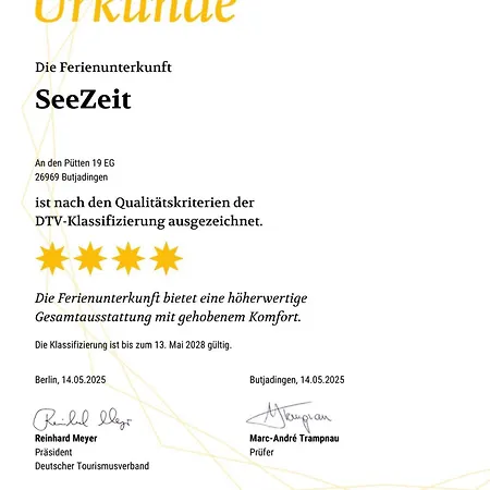 Seezeit - Mit Infrarotsauna, Terrasse Direkt Am Wasser Appartamento Tossens